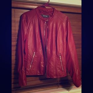 XL Kenneth Cole Red Leather Jacket